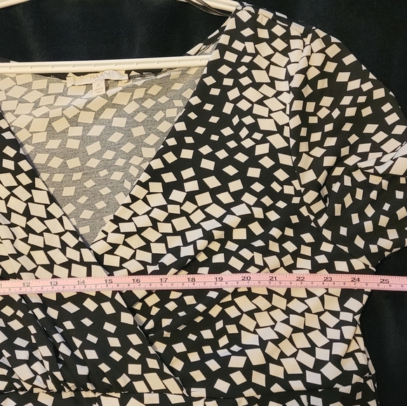 Haani Woman 3x plus size fit and flare midi dress. Black and white . - Picture 5 of 5